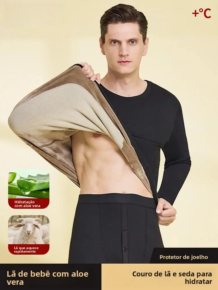 ensemble-de-sous-vetements-thermiques-pour-hommes-yaloo-en-velours-d'aloe-vera-epaissi-anti-humidite-avec-genouilleres-chaud-et-doux-en-melange-de-polyester-pour-la-maison