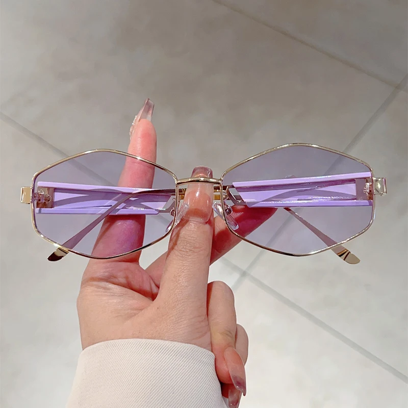 KAMMPT Vintage Polygon Rim Sunglasses Men 2025 New in Outdoor Casual Shades Women Stylish Retro Luxury Brand Design Sun Glasses