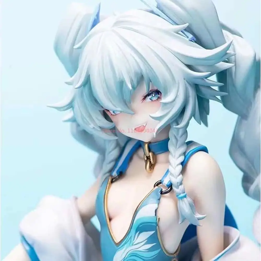 Patung Anime Girl Frontline Cuique Mei - Hadiah Koleksi Ornamen Sasis Model Cantik Ekor Kuda Ganda Postur Jongkok