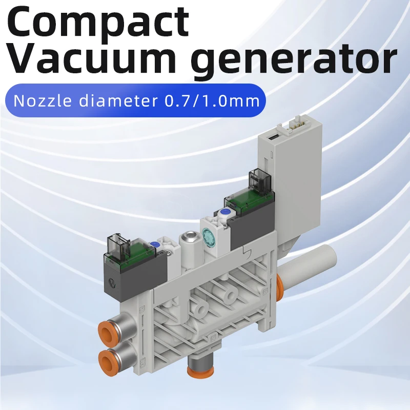VTL Series Compact Vacuum Generator, RS485 Communication for Electronics Industry Grasping Applications