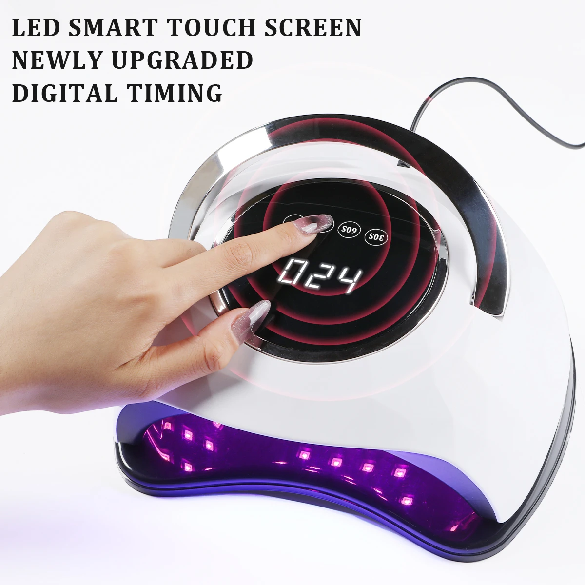 1Pc 288W 63 Lamp Kralen Dubbele Lichtbron Nagellamp High Power Uv Nagel Droger Voor Alle Nagellak, Led Fototherapie Licht