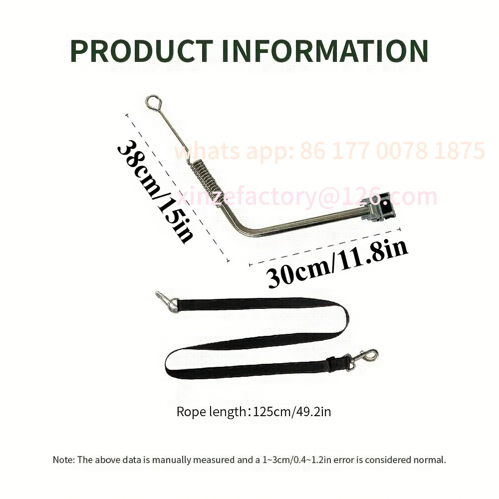 

Customizable Dog Bike Leash Heavy Duty Bicycle Attachment with Quick Connect & Buffer Rope Fit Leash for Medium Large Dogs