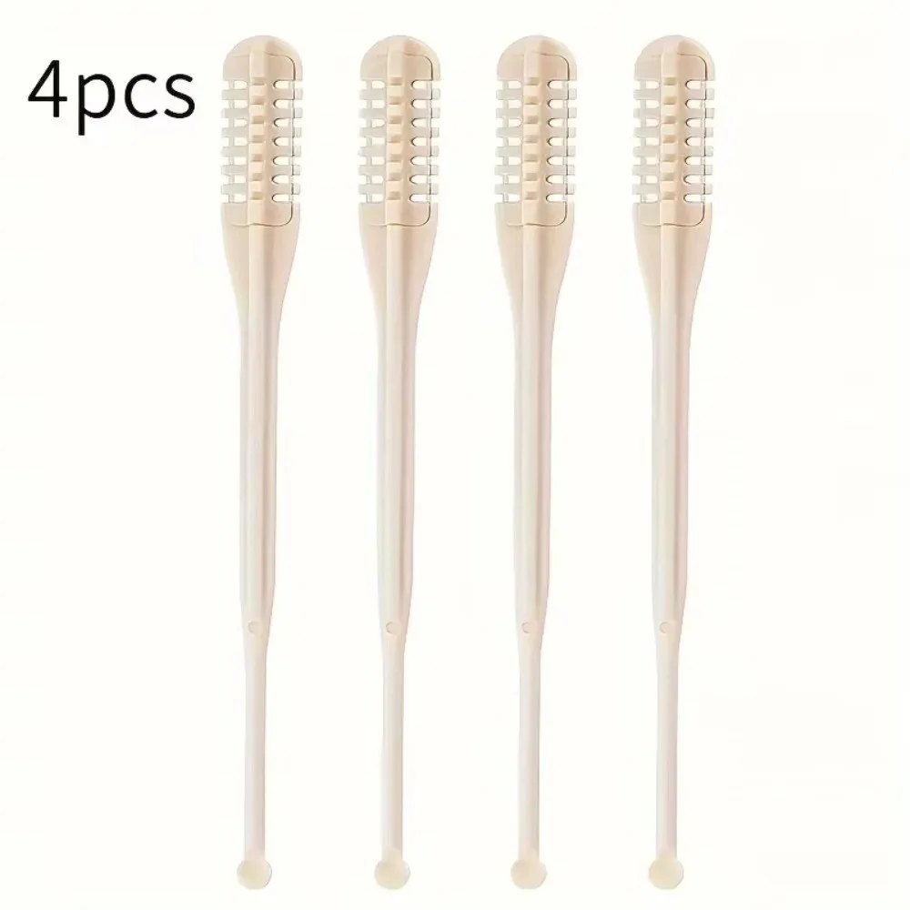 4pcs New 360 Rotating Nose Ear Hair Trimmer Easy Clean Manual Nose Hair Remover Ultra-Thin Nose Hair Scissors Adult