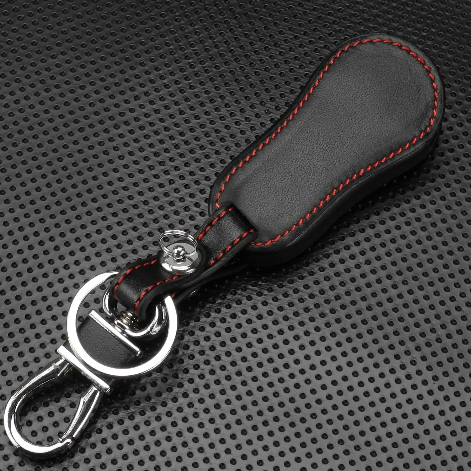 Jingyuqin 3 Buttons Leather Car key Case Cover for Chrysler Voyager PT Cruiser for Dodge Ram Dakota Durango for Jeep Cherokee