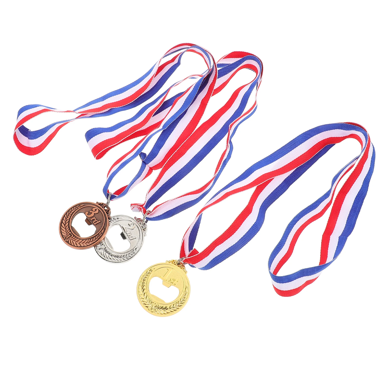 

3pcs Medal Shaped Bottle Creative Winner Award Party Competition Beer Wine Opener Durable Alloy Kitchen Bar Supplies Wedding