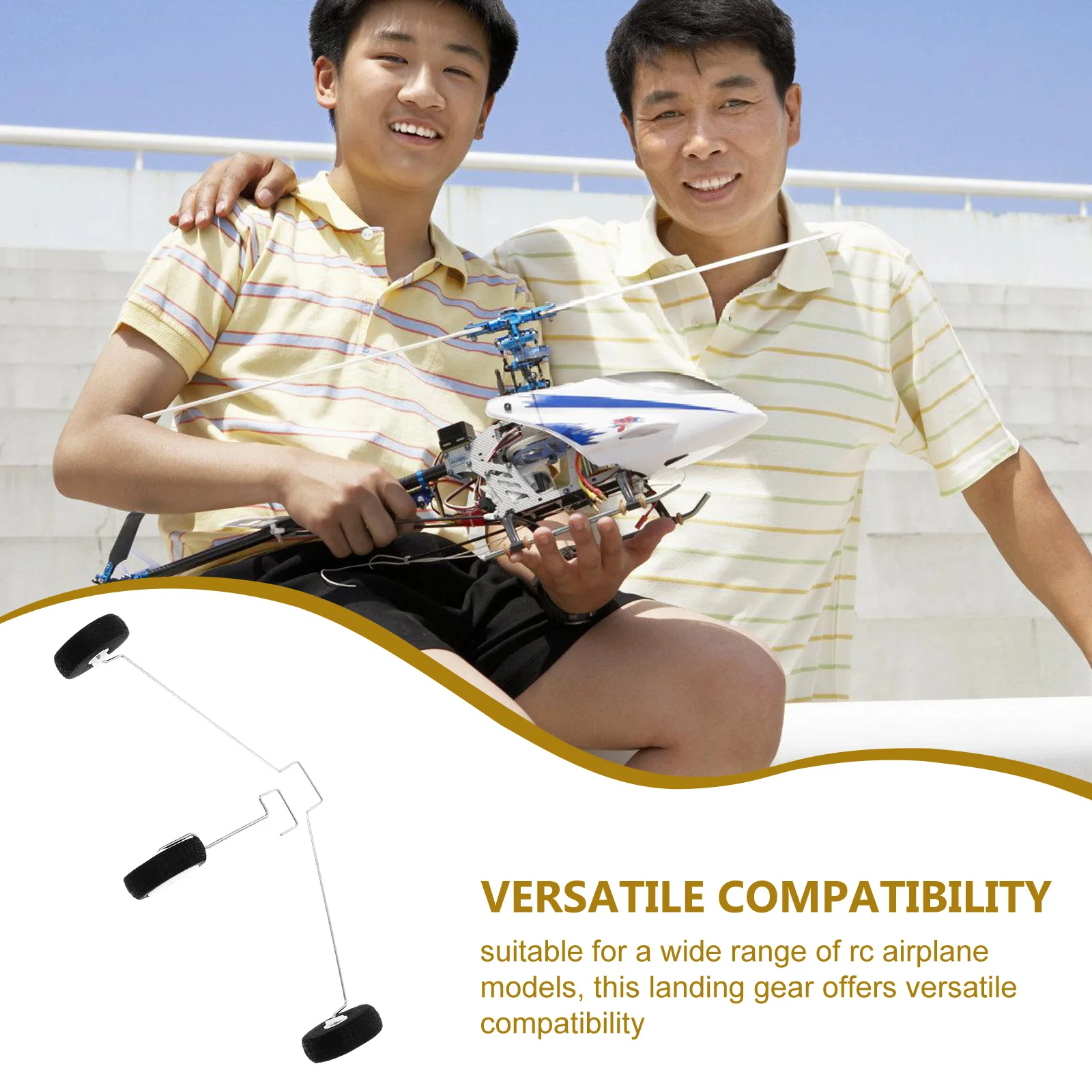 1 Set Vervanging Rc Vliegtuig Stabiel Lichtgewicht Duurzaam Legering Plastic Front Vliegtuig Landing Onderdelen Set Wielen Stopper Rc Vliegtuig