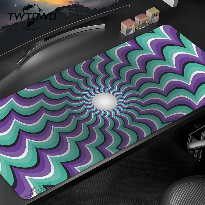 

Коврик для мыши с вращающимся отверстием Vortex Illusion Gamer Printon demand Коврик для мыши XXL Коврик для мыши Нескользящий офисный настольный коврик из натурального каучука