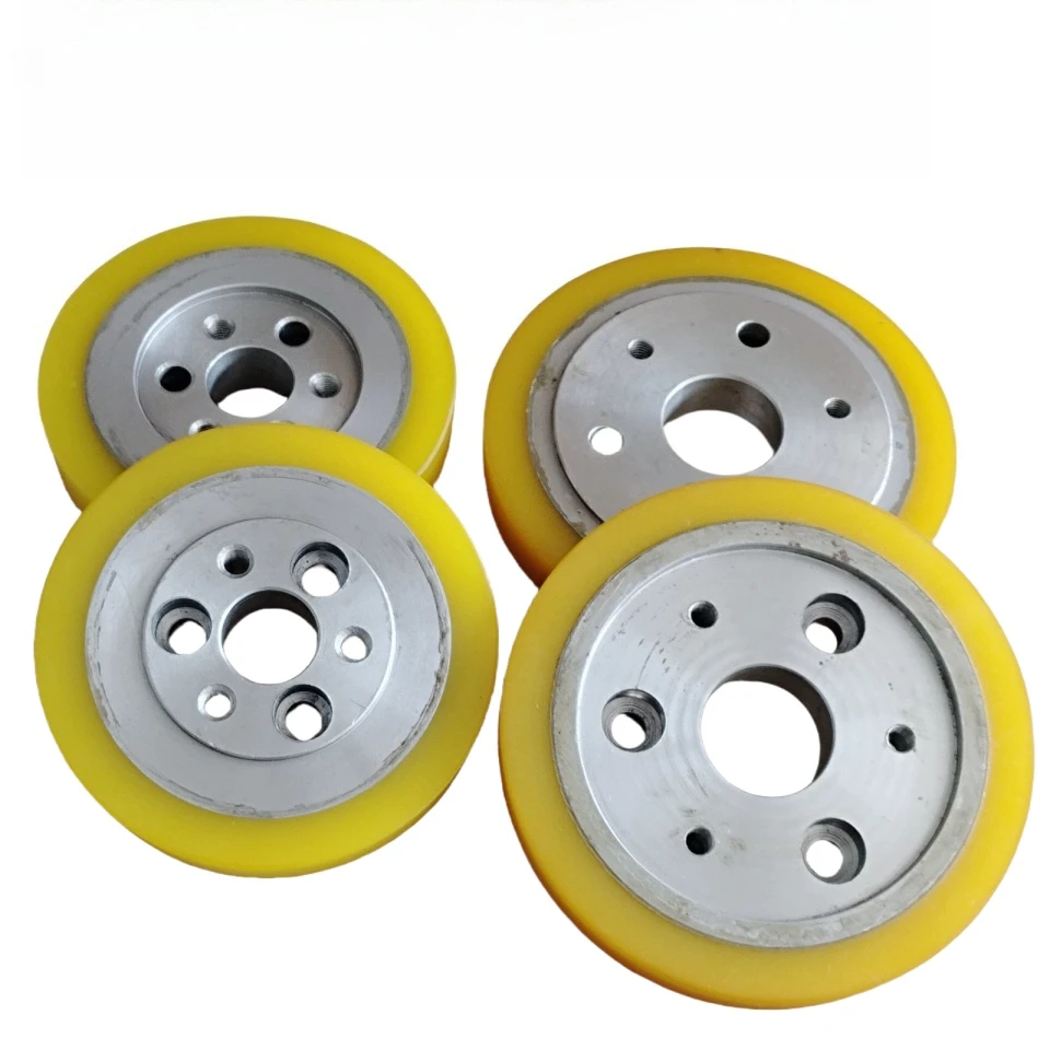 Four Sides Planer Rubber Wheel Feed Roller Plane Roller Planing 6 holes Polyurethane Wheel Round Planing Wheels 1PC