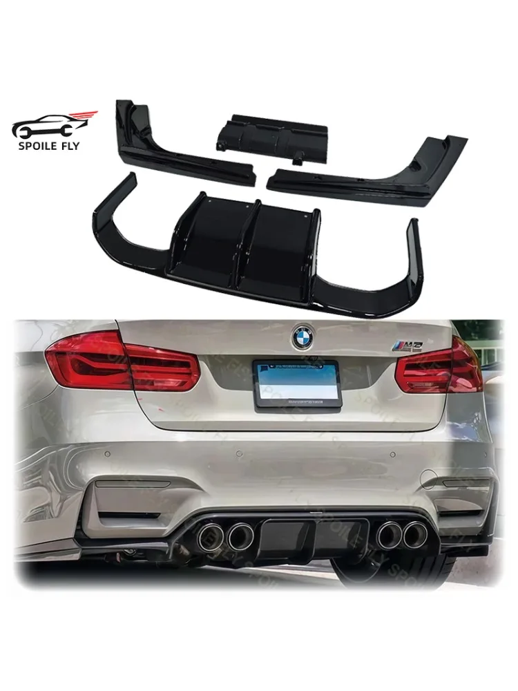 2013–2019 4/Stück M3 Stil für BMW 3er F30 Dedicated M3 LED-Licht Frontstoßstange Splitter Lip Spoiler Diffusor Schutz Body Kit