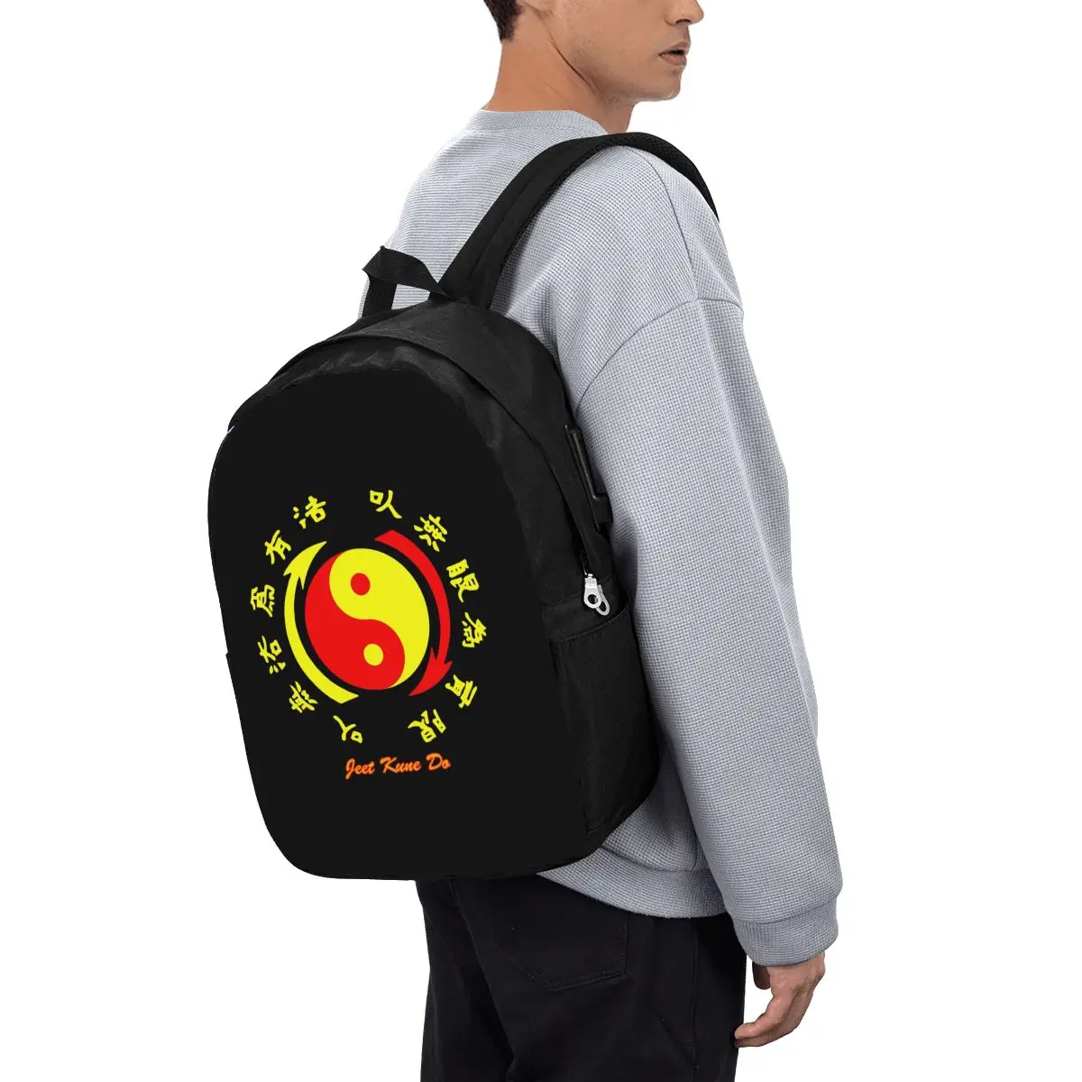 Jeet Kune Do Martial Art Academy  Wing Chun Legend  Backpack Travel Notebook Bag Computer College Student School Bag Laptop view 3