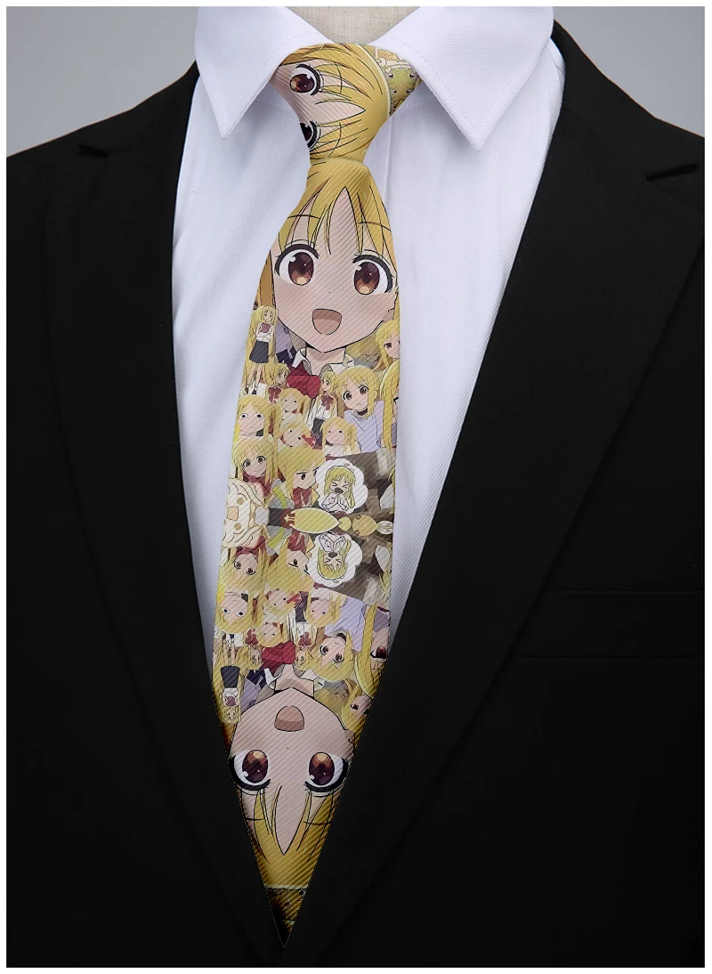 New two-dimensional anime girl tie casual party wedding shirt suit accessories fashionable and fun unisex party tie