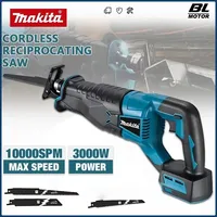 Makita Brushless Reciprocating Saw Reciprocating Saw Portable Cordless Power Tools With 4pcs Saw Blades  For 18V Battery