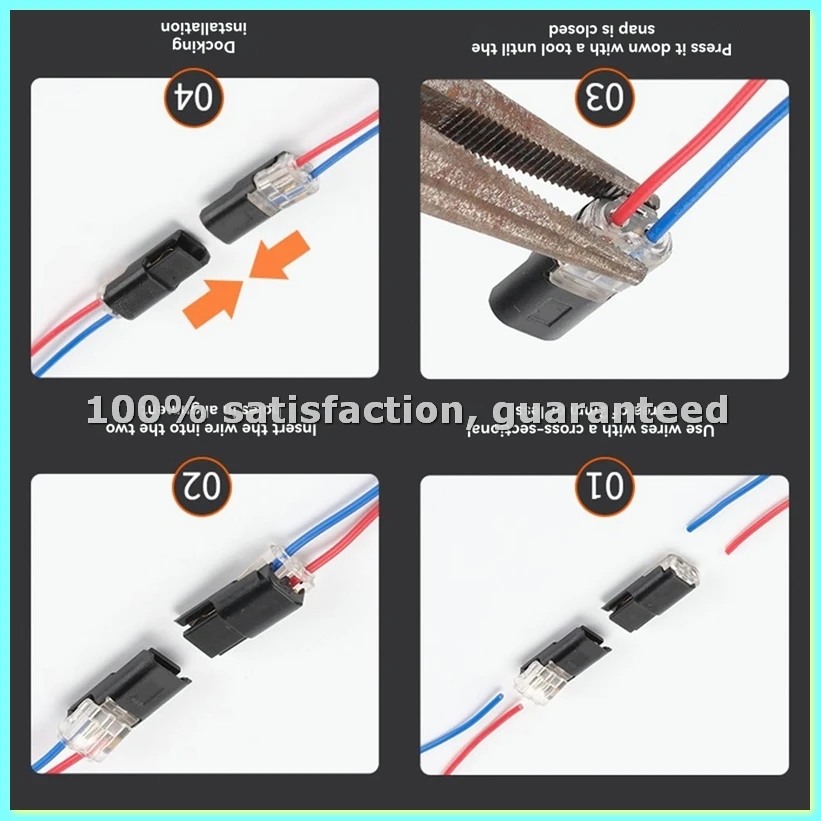 

2-контактный электрический соединитель для док-станций, кабель для светодиодов, автомобильный разъем без обрывов линий, клеммный соединительный блок - AD23