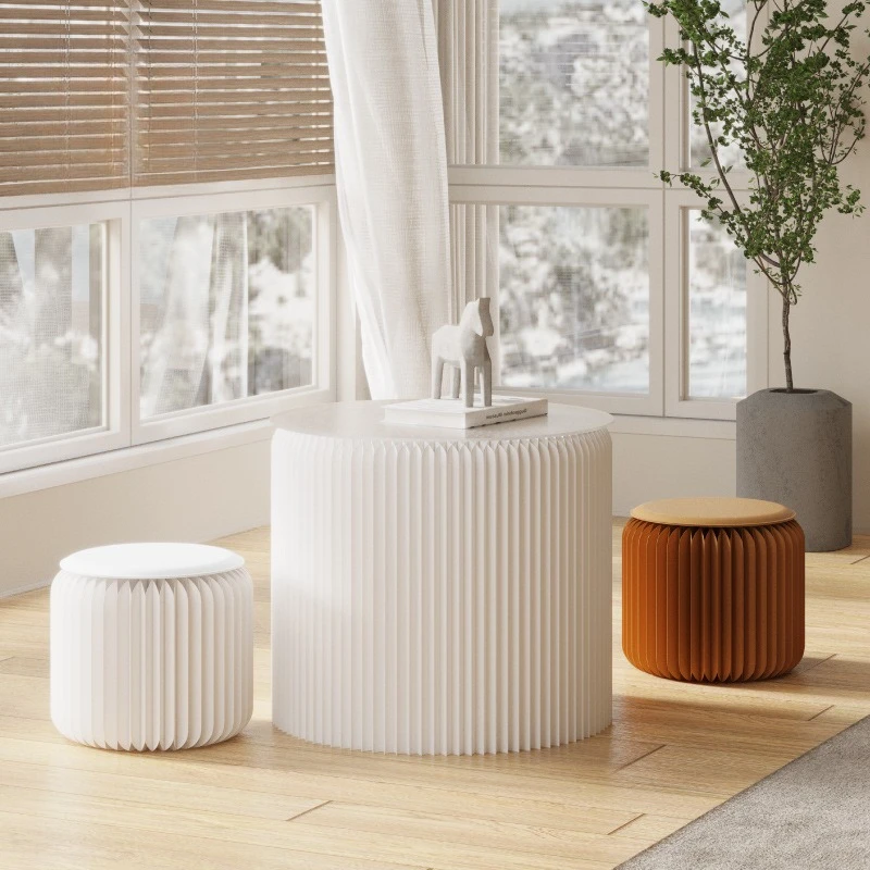 Combinaison de tabouret, table basse ronde, tabouret bas, table de négociation et chaise