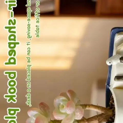 Unique Desk Ornament Book Shaped Flower Pot with Ladder Puppy Bird Design Planter Decorative Desk Windowsill Ornament Book Shape