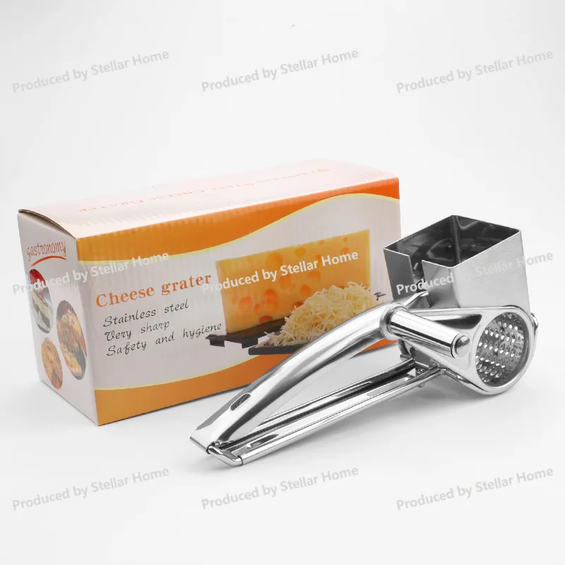 304 Stainless Steel Multifunctional Household Kitchen Cheese Grater Hand Crank Rotating Creative Cheese Grater