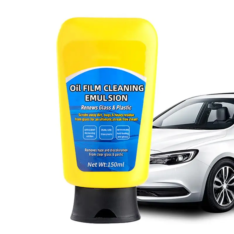 Car Glass Cleaner Waterproof 150ml Oil Film Cleaning Emulsion Glass Restorer Car Window Cleaner Long-lasting Detailing Agent