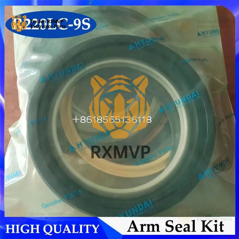 For Hyundai  R220LC-9S Arm Cylinder Seal Kit  R220LC-9S Hydraulic Arm Oil Seal Repair Kit Excavator