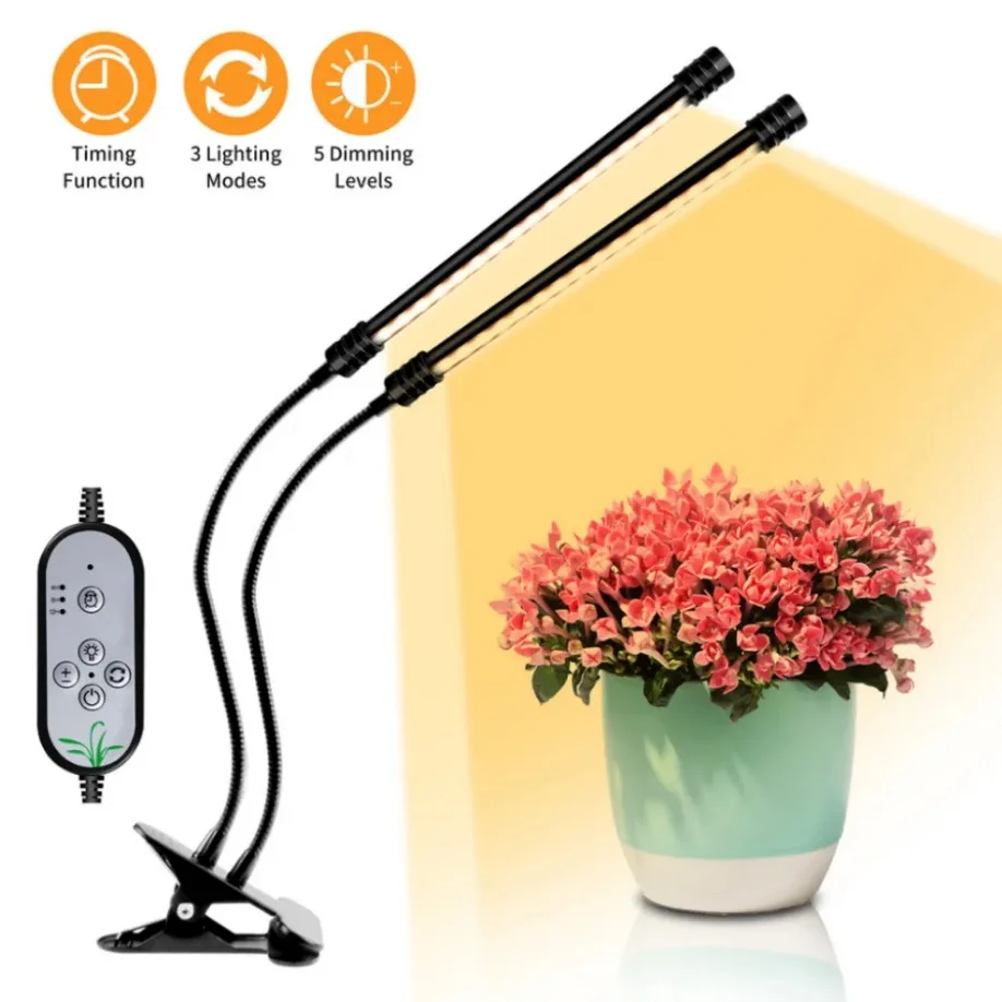 USB LED Grow Light com Controle, Phytolamp para Plantas, Espectro Completo, Ajuste para Plantas, Mudas, Flor, Tenda Home, Quente, Sol