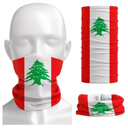 Lebanon Flag Bandana Neck Warmer Gaiter Hiking Camping Women Seamless Face Cover Cycling Scarf Dust UV Protection Men Headband