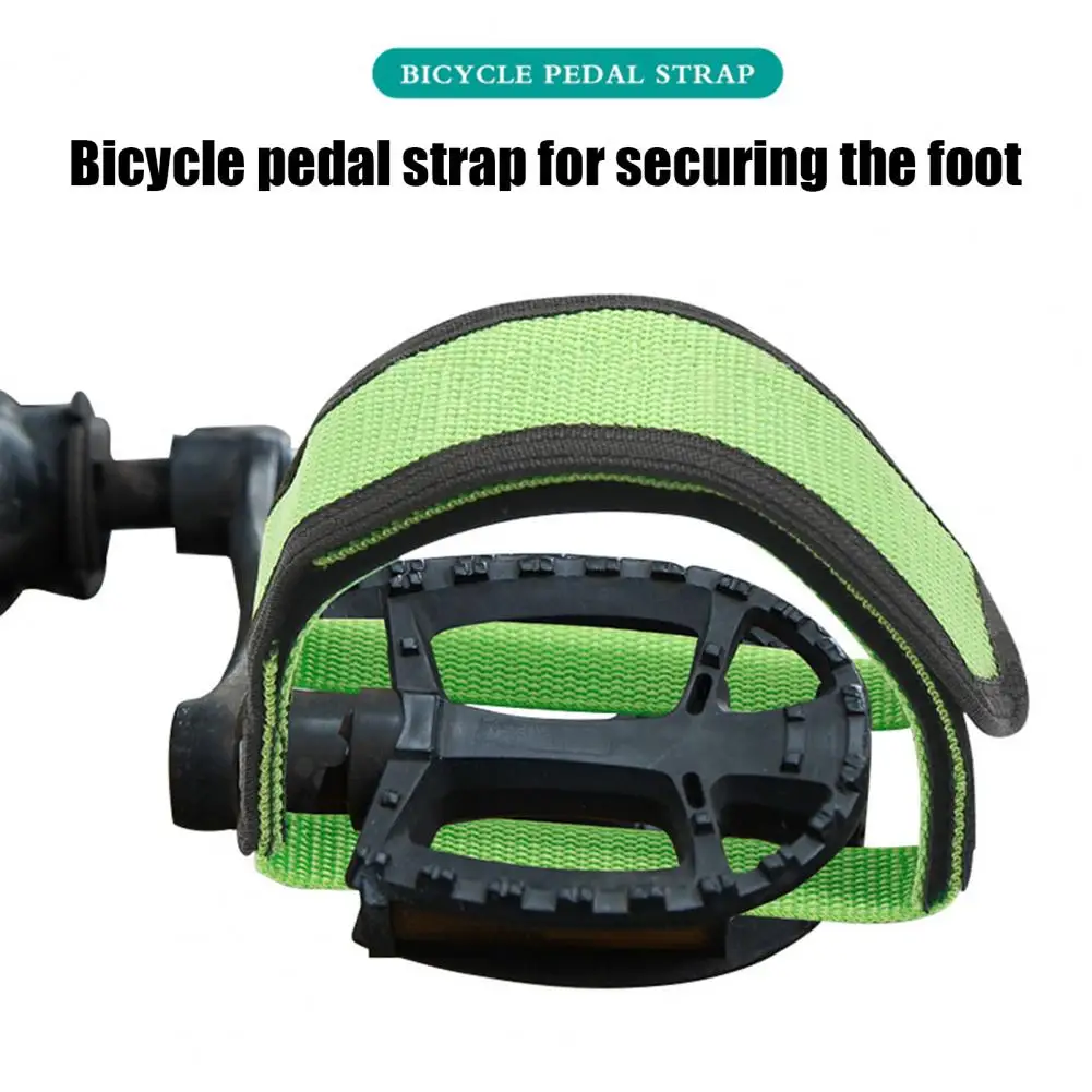 Bike Cycling Pedal Tape Sturdy Canvas Anti-slip Toe Strap Belt Double-Layer Fixed Gear Mountain Bikes Hook Lace-Up Straps