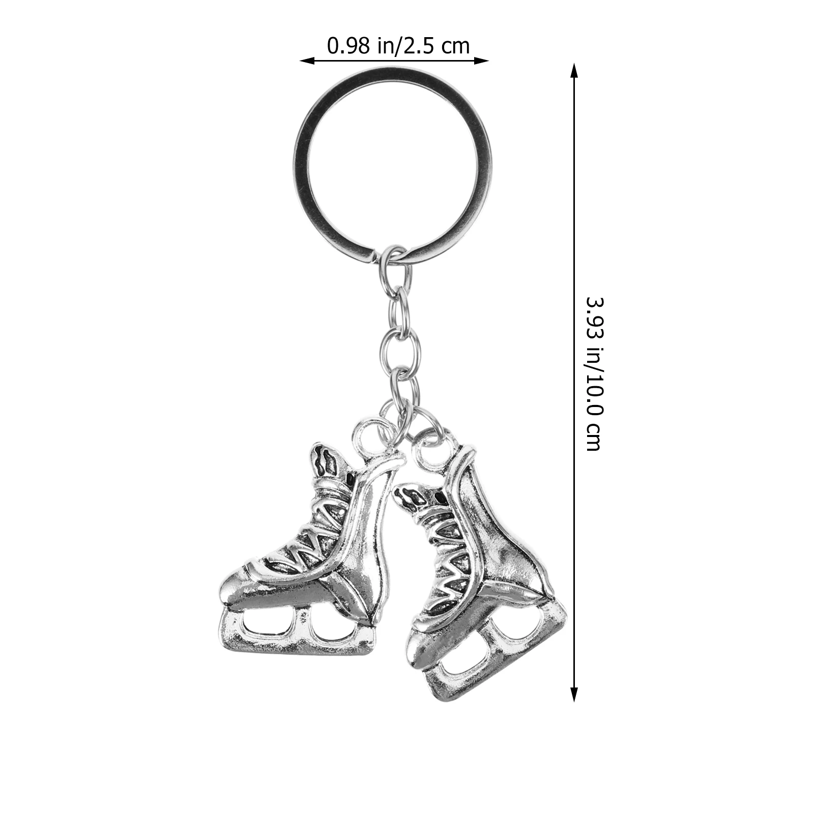 

Cute Roller Skate Keychain Adorable Ice Skates Pendant Metal Hanging Charm Durable Key Ring Small Fashion Accessory Purse Bag
