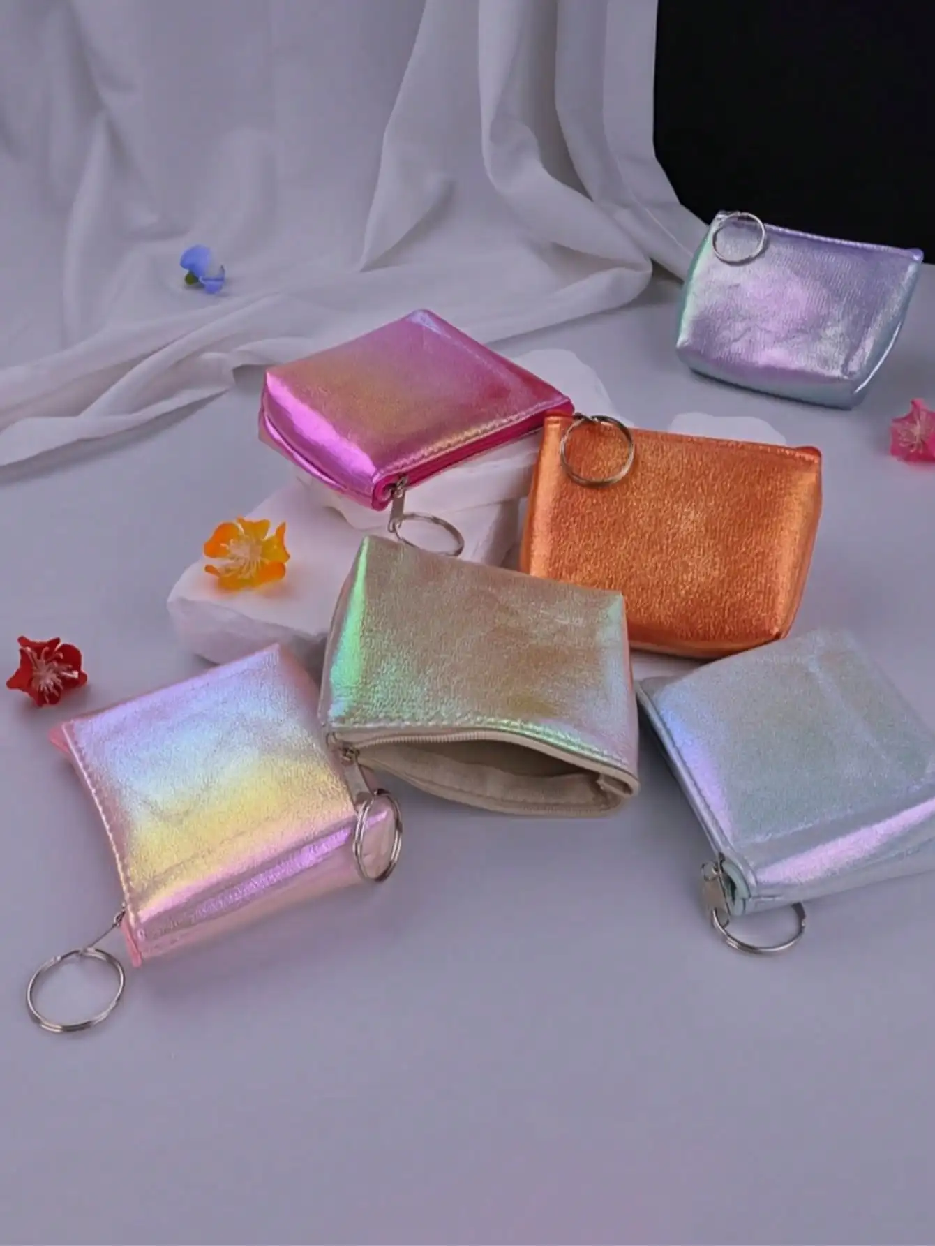Laser Colorful Coin Purse Essential Wallets Set