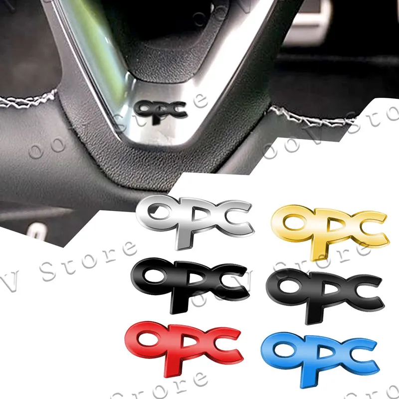 Auto Interior OPC Line Emblem Metal Small Sticker For Opel Astra G H J K F Zafira B Insignia Corsa D Car Steering Wheel Decor