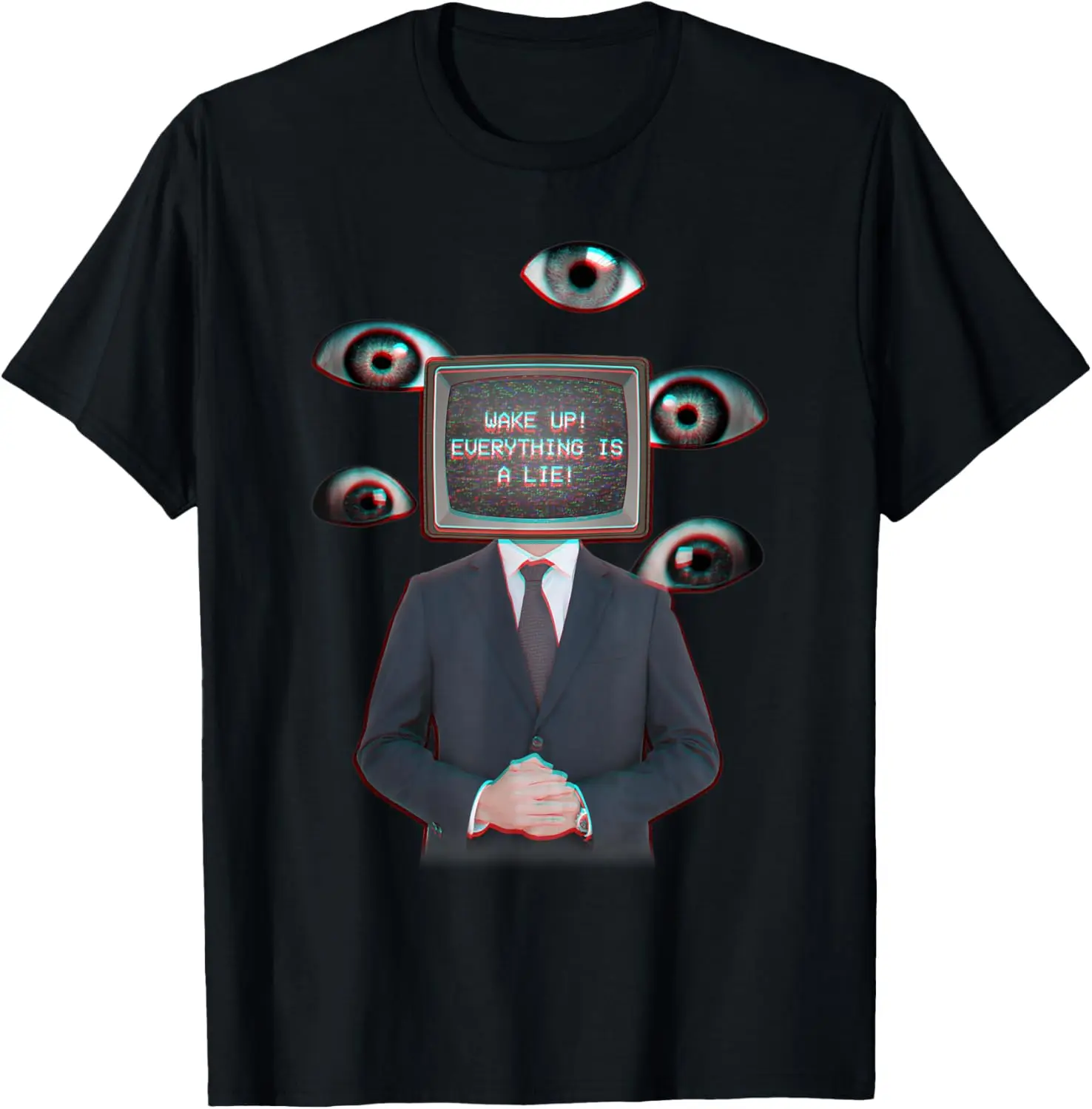

Футболка Weirdcore Aesthetic TV Head Eyes Wake Up Everything Is A Lie