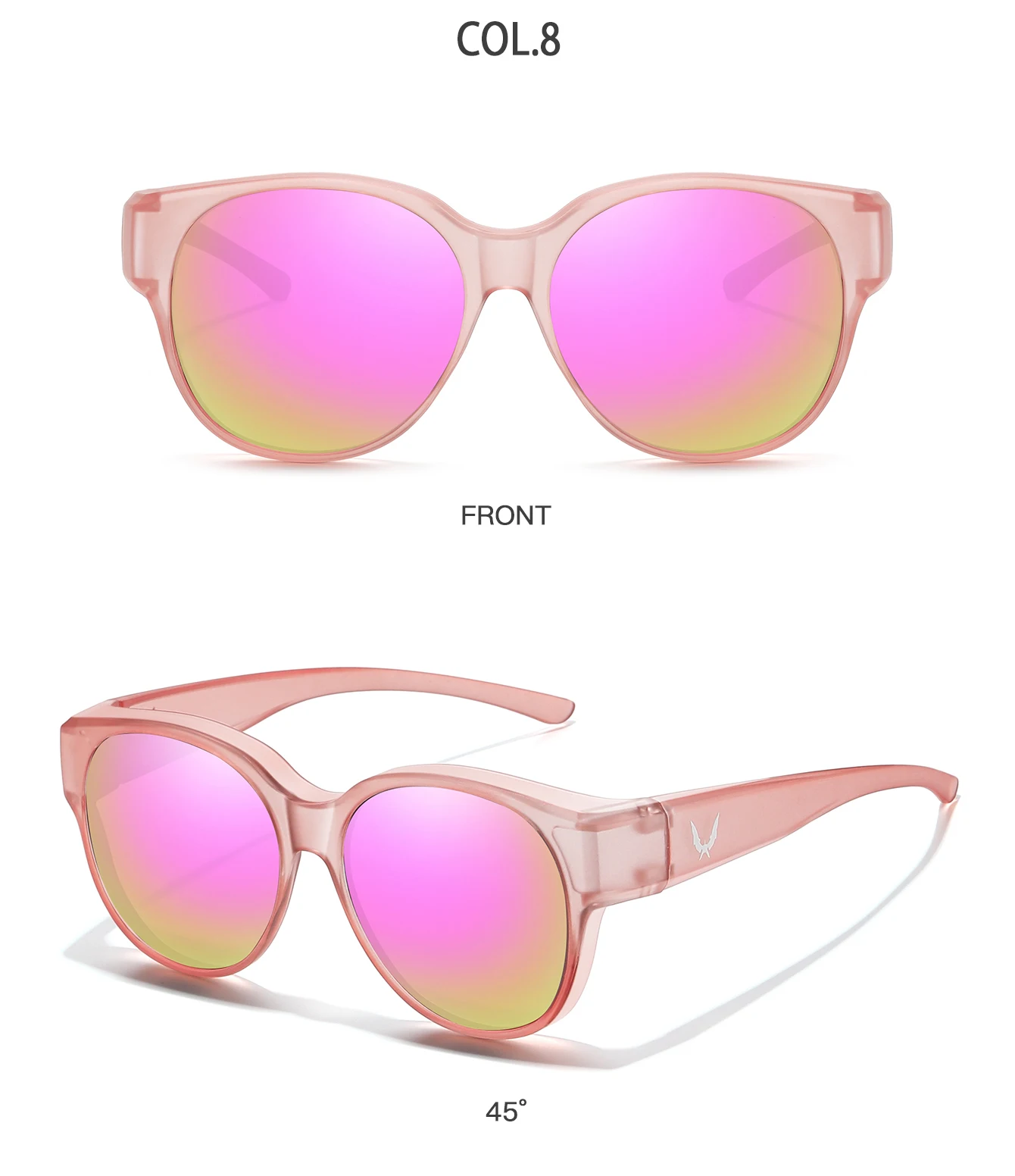 Überbrille mit Box-Cover für Myopie-Brillen, Unisex, runde Sonnenbrille mit UV-Schutz, für Outdoor-Sportarten, Angeln, Wandern, Radfahren – Detail 12