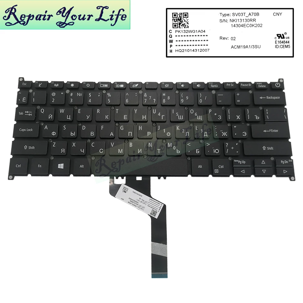 

US UK RUS Russian Keyboard for Acer Swift 3 SF314 57 57G SF314-58 N17W3 Swift5 SF514-52 52T SF514-52TP SF514-53 53T SV03T_A70B