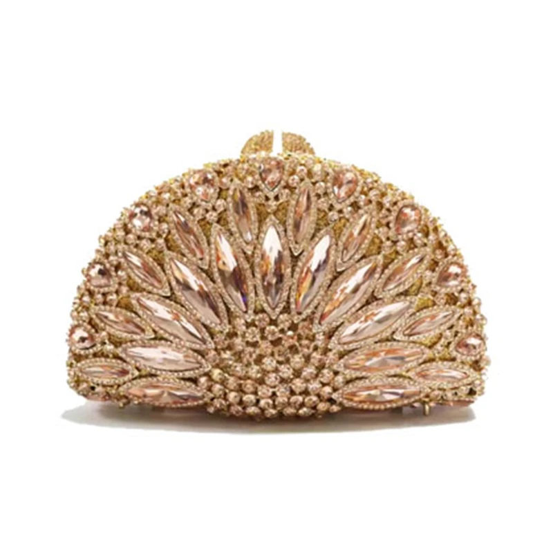 

XIYUAN женский клатч Minaudiere с красными бриллиантами, вечерняя сумочка с кристаллами шампанского, женская вечерняя сумка для выпускного вечера, свадебные клатчи, свадебный кошелек