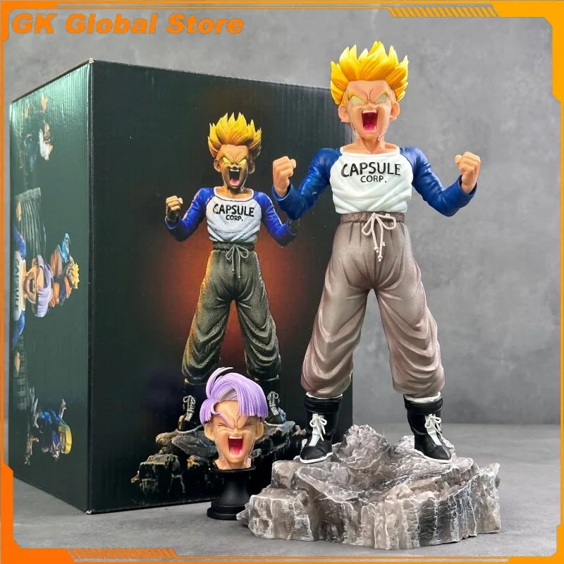 

28cm New Dragon Ball Anime Figure Trunks Peripheral Model Scene Statue Desktop Decoration Ornaments Kids Birthday Gifts Toys