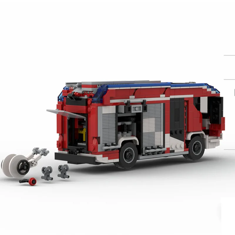 New Classic MOC-61354 City Fire Rescue Ambulance Building Block Model 923 Parts MOC Creative Boys Children Birthday Toy Gift