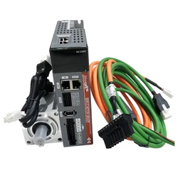 Ethercat LC10E 200W 400W 750W 1000W 17Bit Increment and Absolute With 5 pairs pole AC Servo Motor Servo Driver Kit