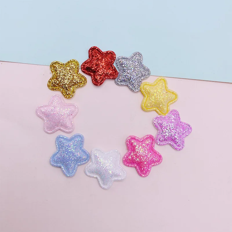 

100Pcs 2.5cm shiny star Applique for DIY Clothes Hat Headwear Patch Sewing Crafts Gloves Socks Decoration