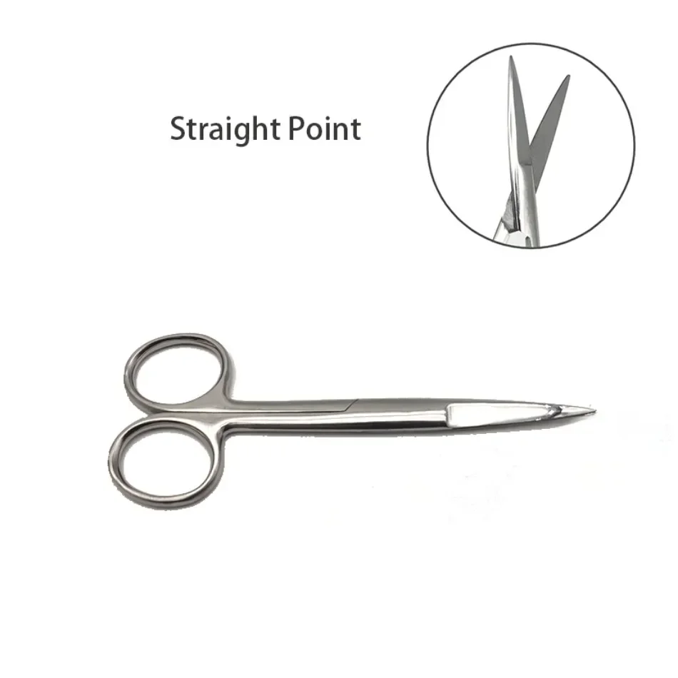 Medical Stainless Steel Surgical Scissors Straight Tip Curved Tip Student Training Laboratory Gauze Suture Removal Scissors