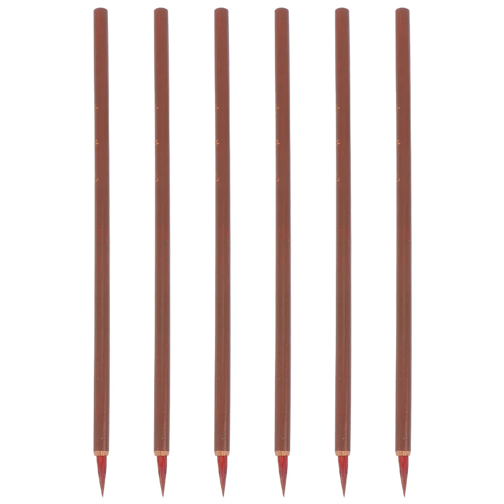 

6 Pcs Writing Brush Chinese Painting Brushes Calligraphy Stationery Paintbrushes Traditional Decorative Student