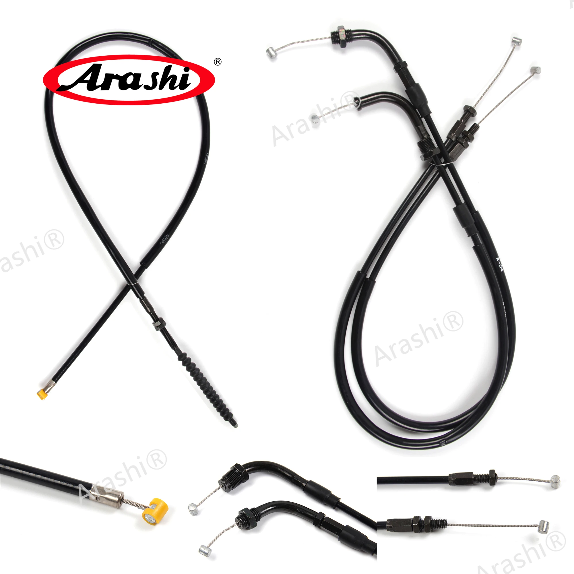 Juego de cables de embrague de acelerador Arashi para HONDA CBR1000RR CBR 1000 RR 2008 2009 2010 2011-2013 Cable de motocicleta de goma inoxidable