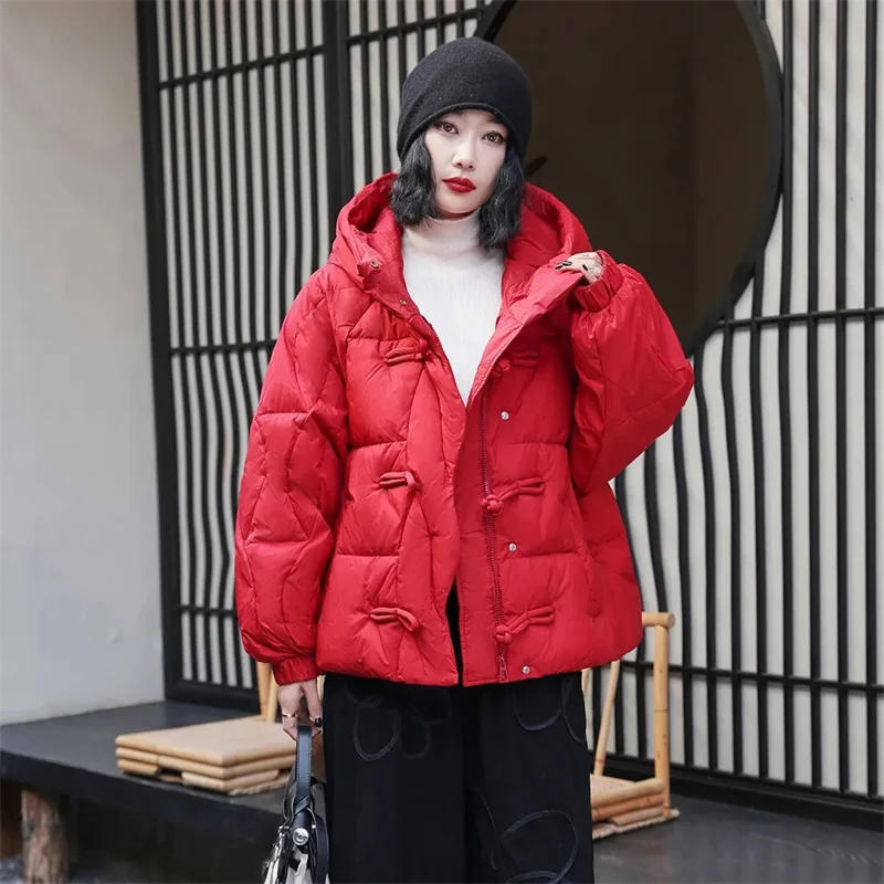 2025 New Spring Winter Women Liner Warm Down Jackets Ultralight Collarless Portable Female Padded Parkas Hooded Puffer Overcoat