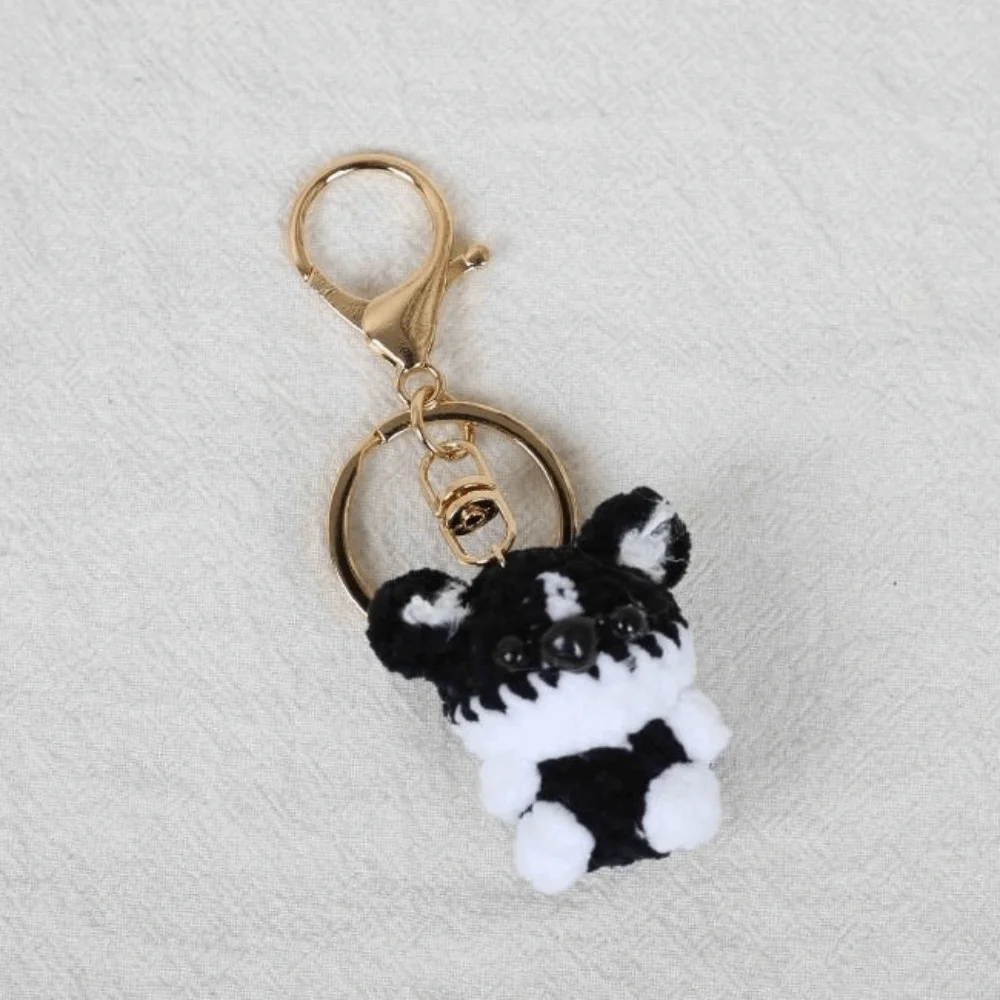 Jewelry Gift Handmade Crochet Puppy Keychain Animal Mini Mini Puppy Doll Keyring Cute Knitted Knitting Keyrings Bag Charm