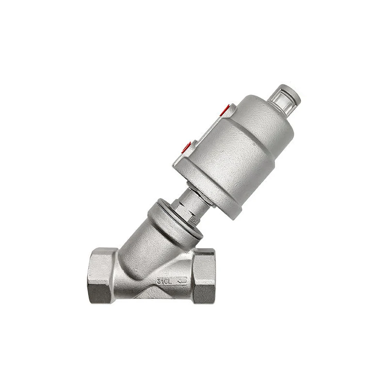 304 stainless steel High Temperature And Corrosion Resistant Steam Pneumatic Valve Y Type Internal Thread Angle Seat Valve.