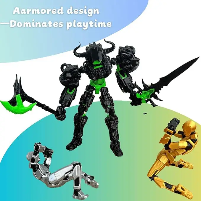 3D Printed Assembled Finished Product Lucky 13 Bull Head Joint Mobile Doll Toy Model Display Piece Collectible Action Figure