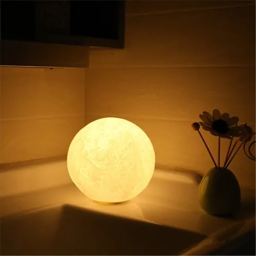 Lampe led 3D en forme de lune, luminaire décoratif d'intérieur, sphère spatiale, Design spécial, idéal pour un atelier