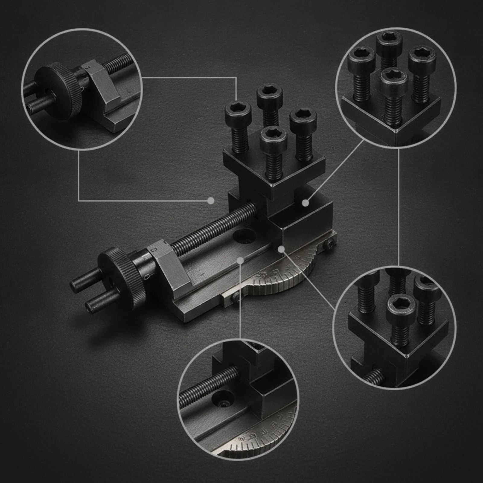 Micro Lathe Tool Holder Metal Adjustable Tool Holder Tooling Long-Lasting Precision Ground for Model Makers