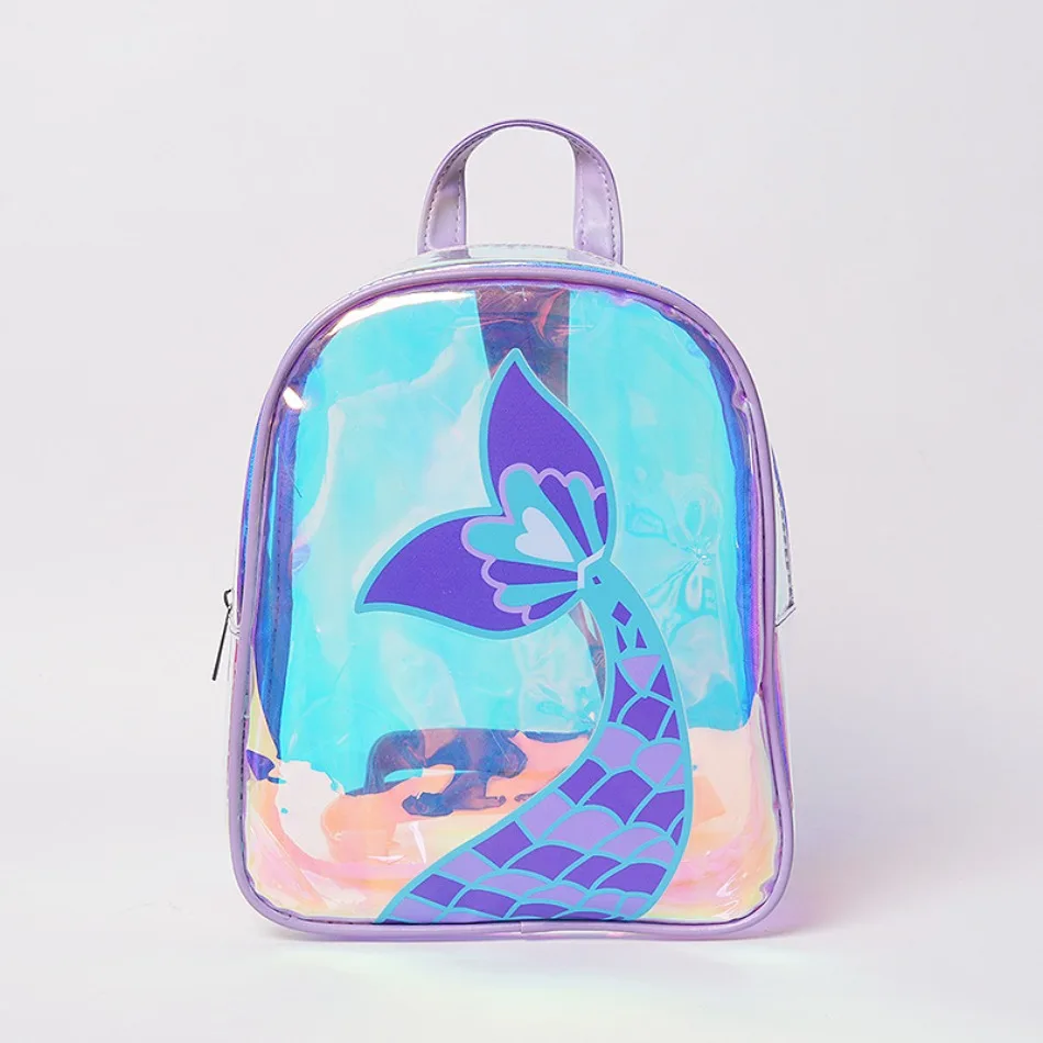 Mädchen Transparent Meerjungfrau Rucksack Kinder Pailletten Schule Bookbag Prinzessin Primäre Schulranzen Kinder Kinder Cartoon Rucksäcke