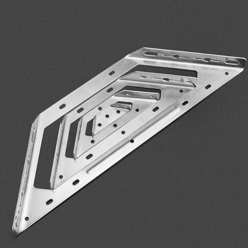 4Pcs Heavy Duty Wall Cabinet Support Brackets Corner Mounting Hardware for Kitchen Bathroom Storage Furniture Installation