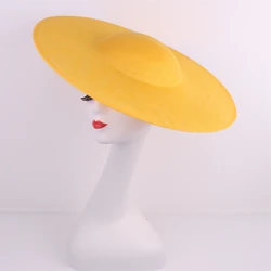 40CM Fascinators Base For Wedding Millinery Supplies DIY Hair Accessories Hat Women Kenducky Church Headpiece Big Pillbox Cap