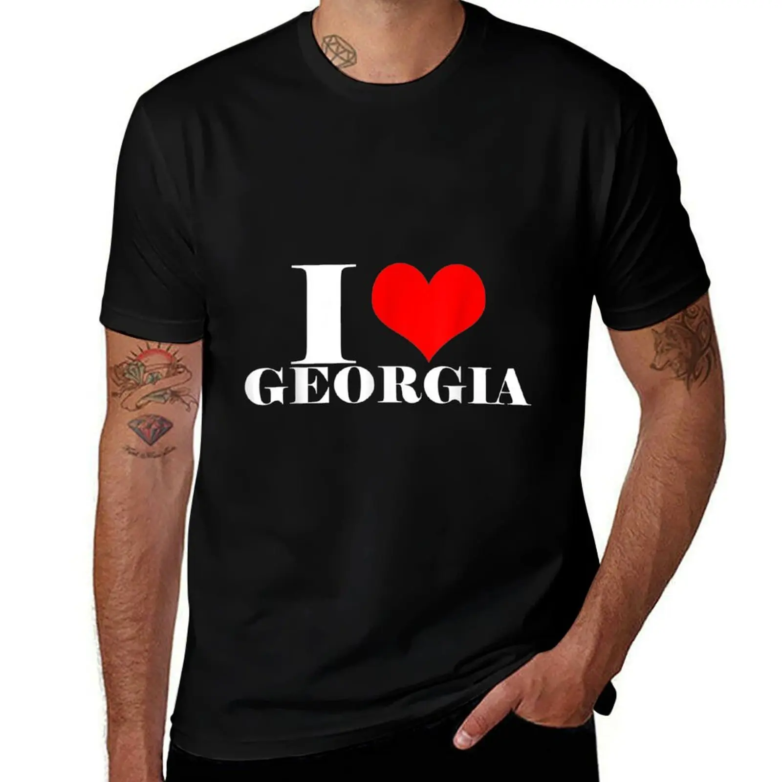 I Love Georgia T Shirt , I Heart Georgia Tee USA Shirt T-Shirt t shirts for man slim fit T-Shirt