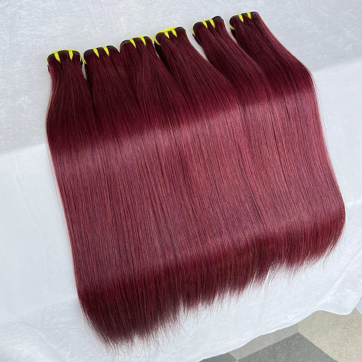 99J Straight Brazilian Human Hair Bundles Body Wave Burgundy Red Hair Weave Bundles 1/3/4 PCS Raw  Bundles Deals Hair Extensions